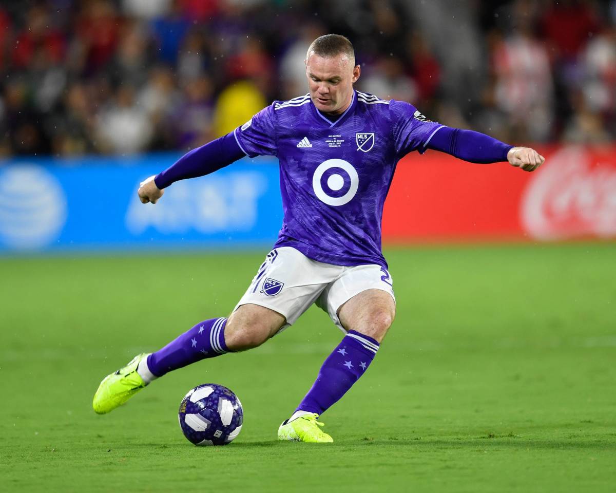 Wayne Rooney pictured playing in the 2019 MLS All-Star game