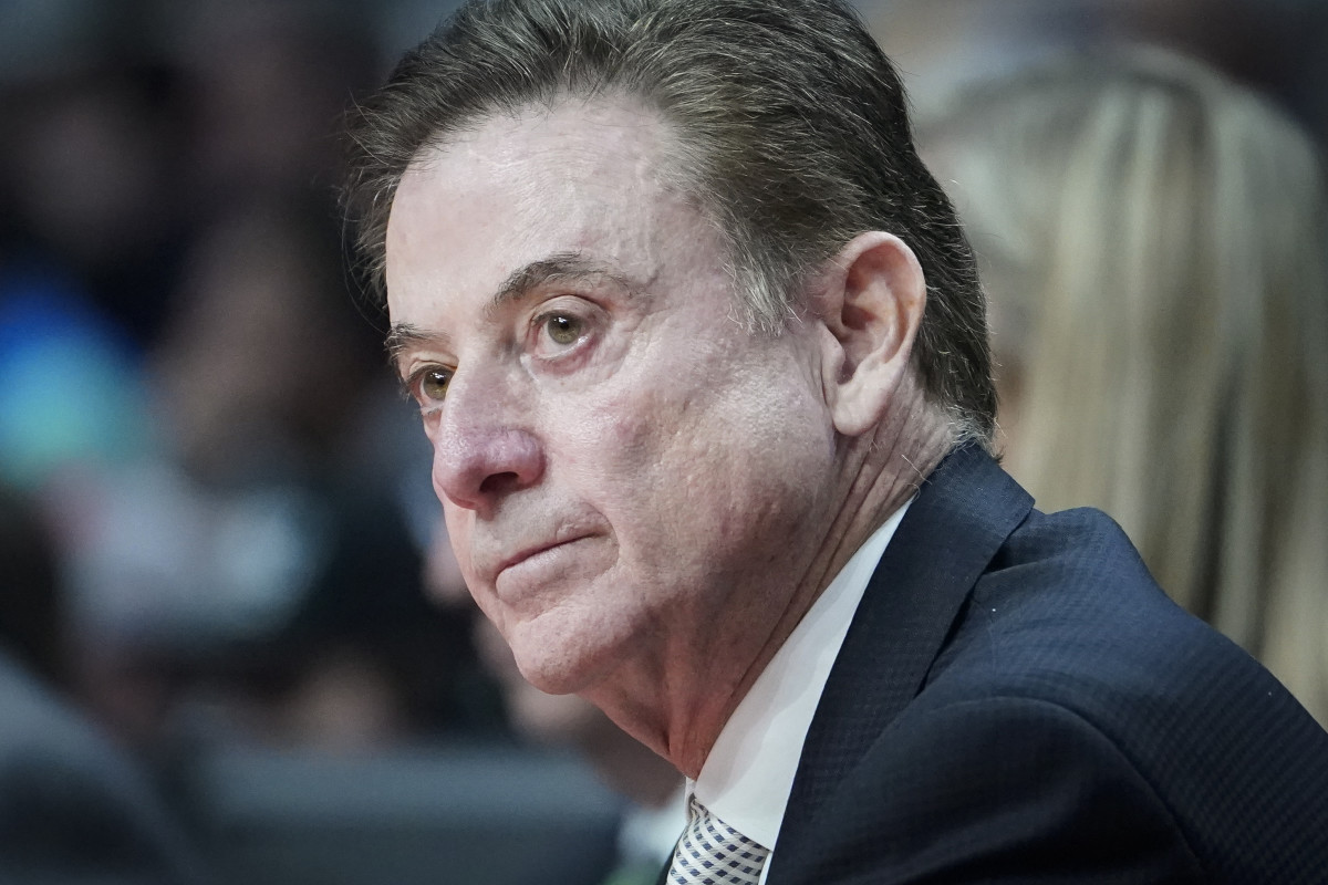 Rick Pitino watches Iona from the sidelines during the NCAA tournament.
