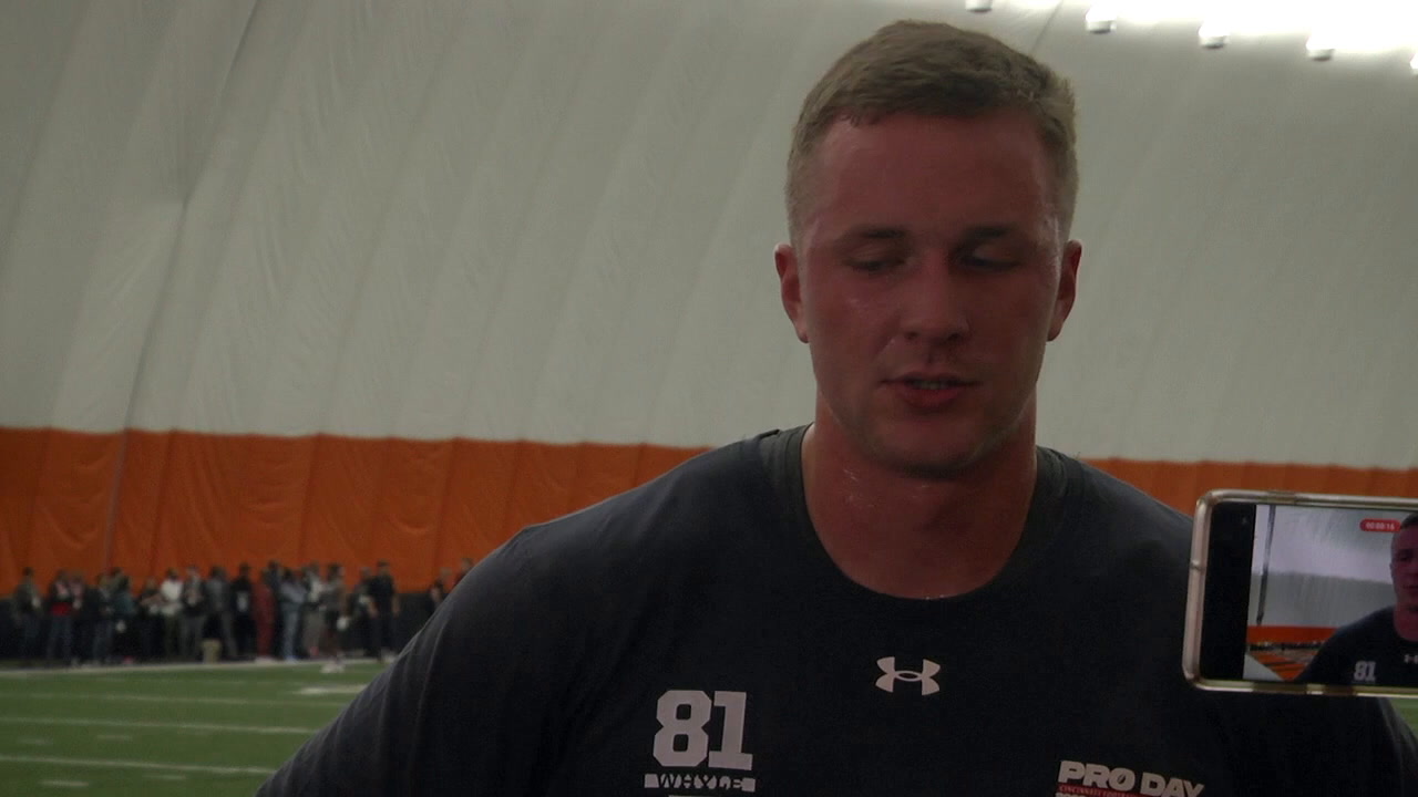 Josh Whyle UC Pro Day Media Courtesy UC Athletics All Bearcats