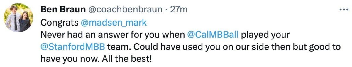 Ben Braun on Mark Madsen