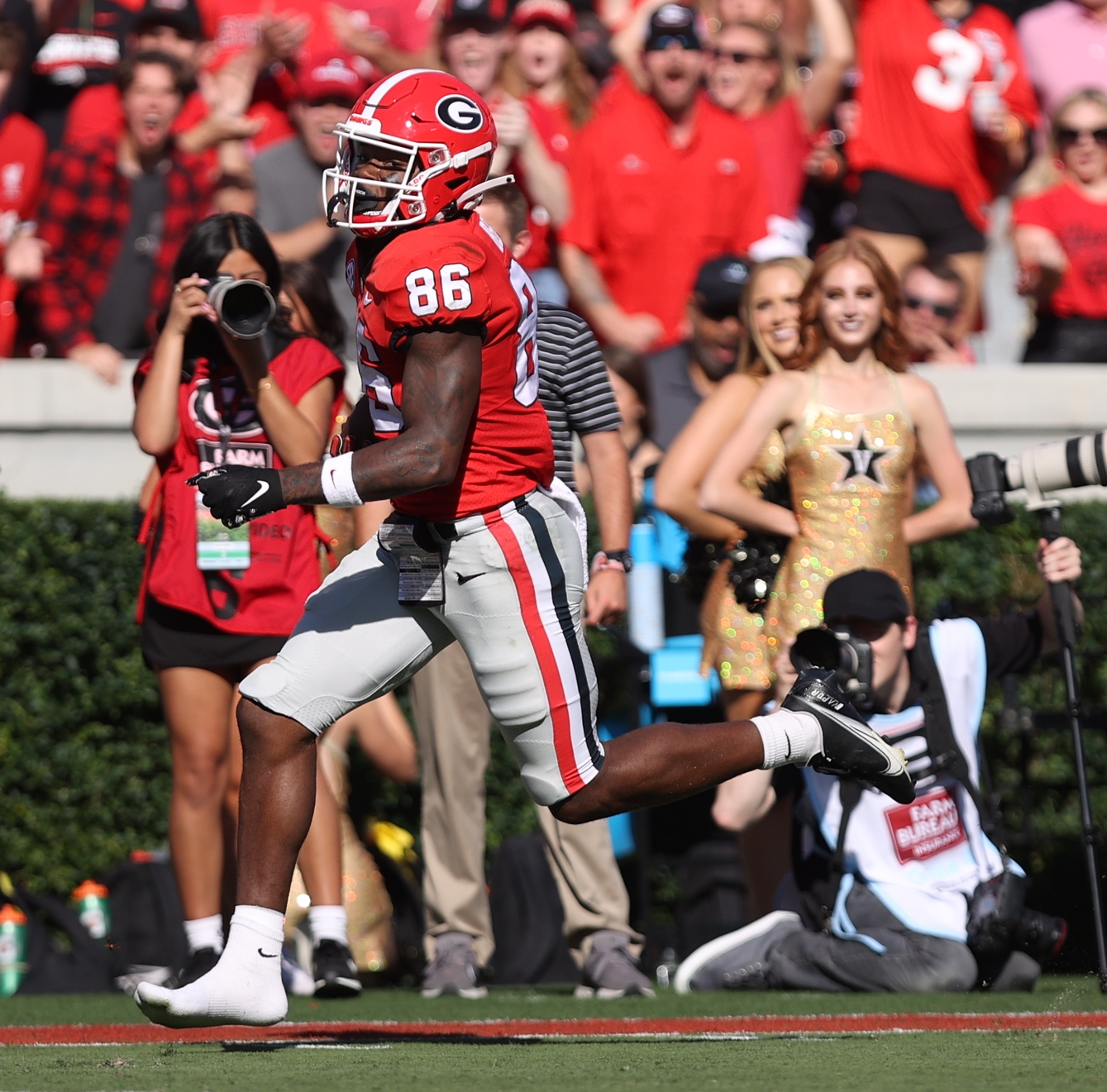 Georgia football wide receiver, Dillon Bell. Photo by UGAA/Tony Walsh