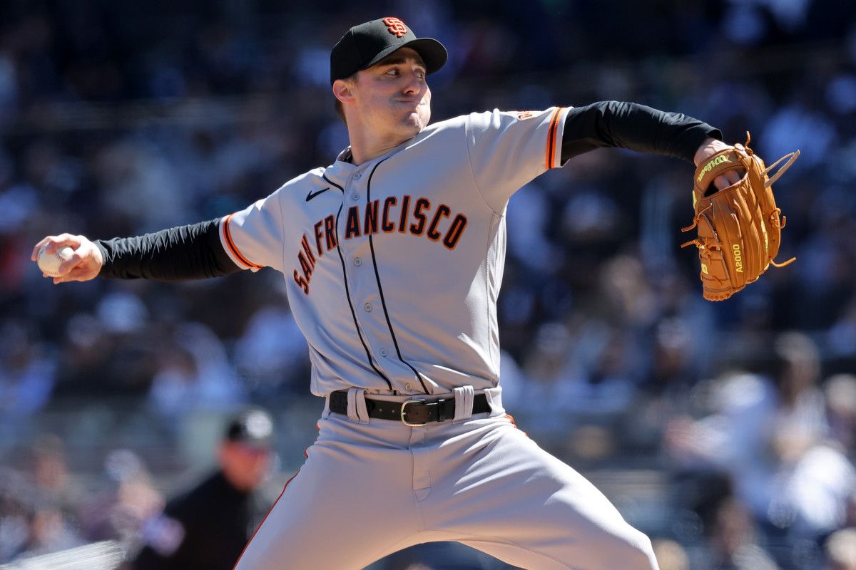 SF Giants starter Ross Stripling pitches against the New York Yankees. (2023)