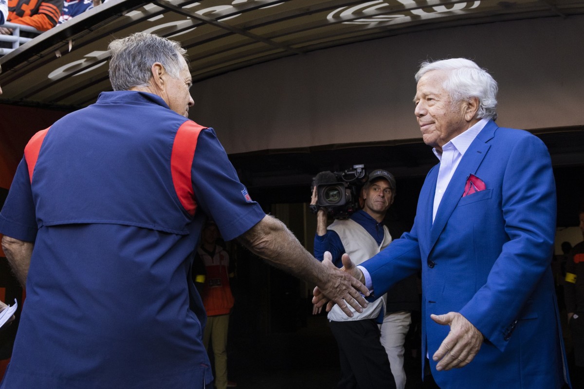 Patriots coach Bill Belichick and owner Robert Kraft.