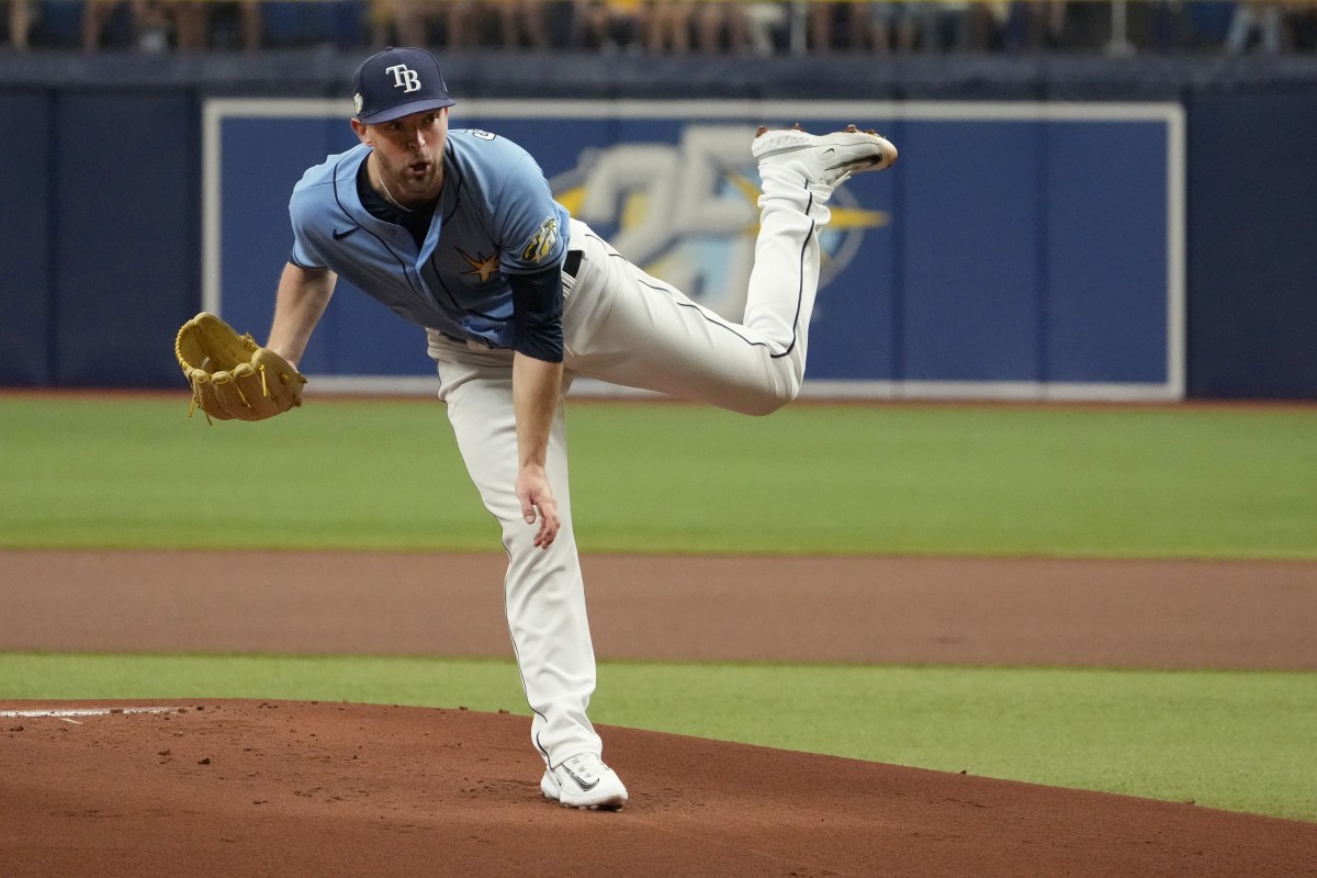 Tampa Bay pitcher Jeffrey Springs didn't allow a hit in six innings on Sunday and struck out 12 Detroit batters in the Rays' win. (Dave Nelson-USA TODAY Sports)
