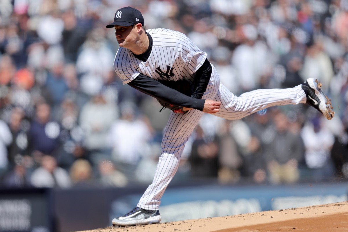Gerrit Cole struck out 11 San Francisco batters on Opening Day, becoming the first New York Yankees starting pitcher to ever crack double-digit strikeouts on the first day of the season. (Brad Penner/USA TODAY Sports)