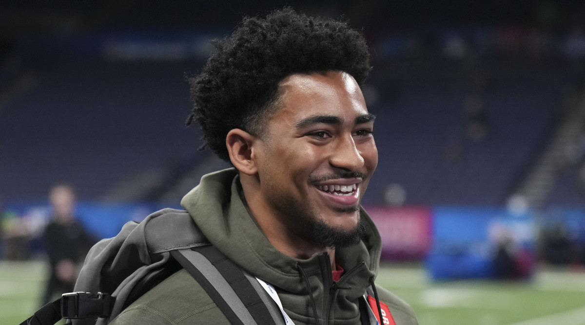 Quarterback Bryce Young at the NFL scouting combine