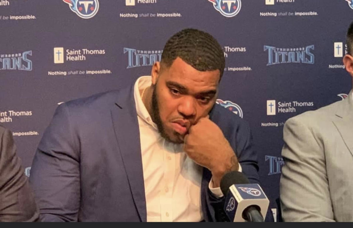 Simmons seated at his introductory press conference in Nashville April, 2019.