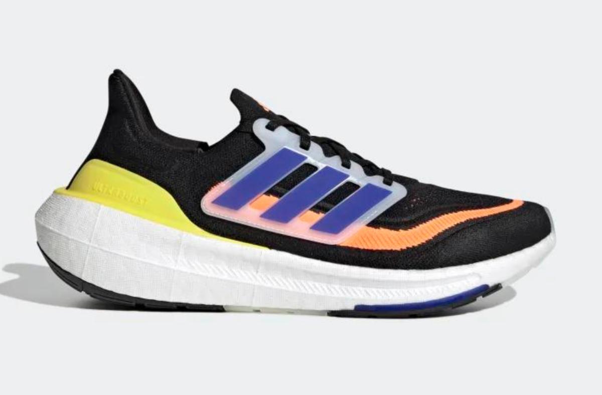 adidas Ultraboost Light 23 Men’s in black, white, yellow, orange and blue colorways