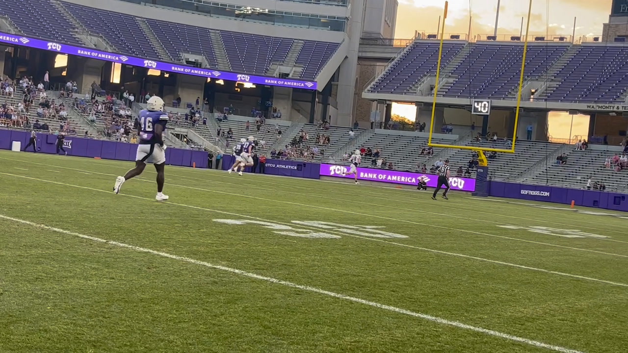 Watch! TCU Football Spring Game Morris to Rodgers for a Long