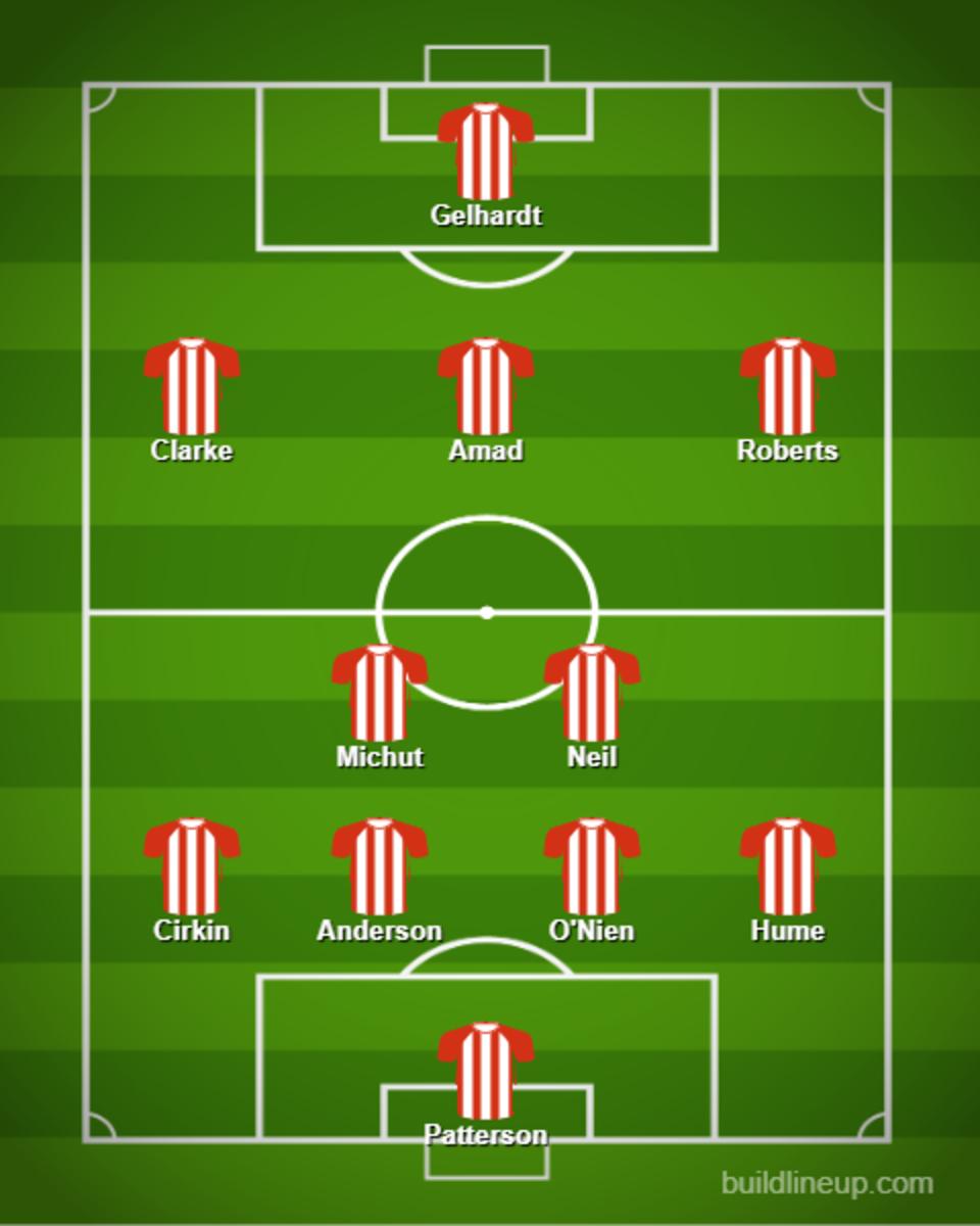 Is this how Sunderland could line up against West Brom with an average age of just 22?