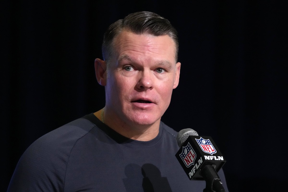 Mar 1, 2023; Indianapolis, IN, USA; Indianapolis Colts general manager Chris Ballard during the NFL Scouting Combine at the Indiana Convention Center. Mandatory Credit: Kirby Lee-USA TODAY Sports
