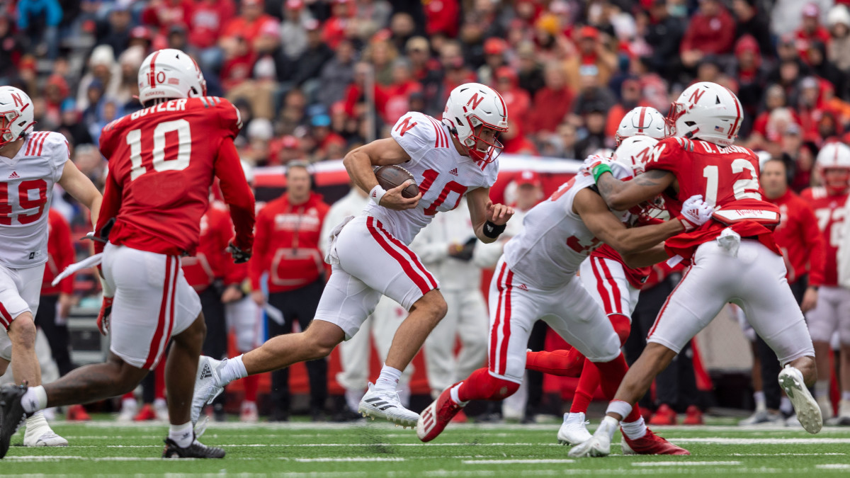 Heinrich Haarberg run 2023 Nebraska football spring game