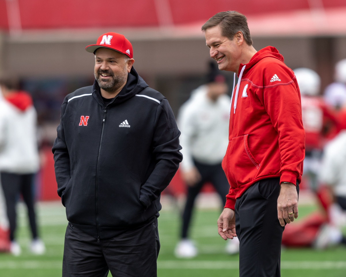 Matt Rhule and Trev Alberts 2023 Nebraska football spring game