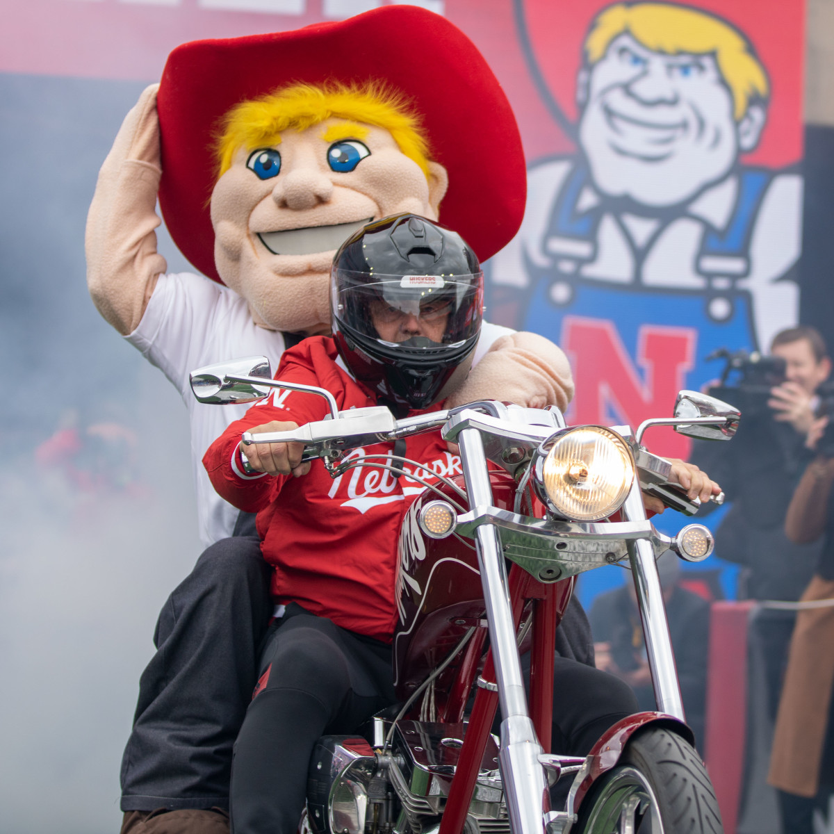 Herbie Husker mascot Nebraska football spring game 2023