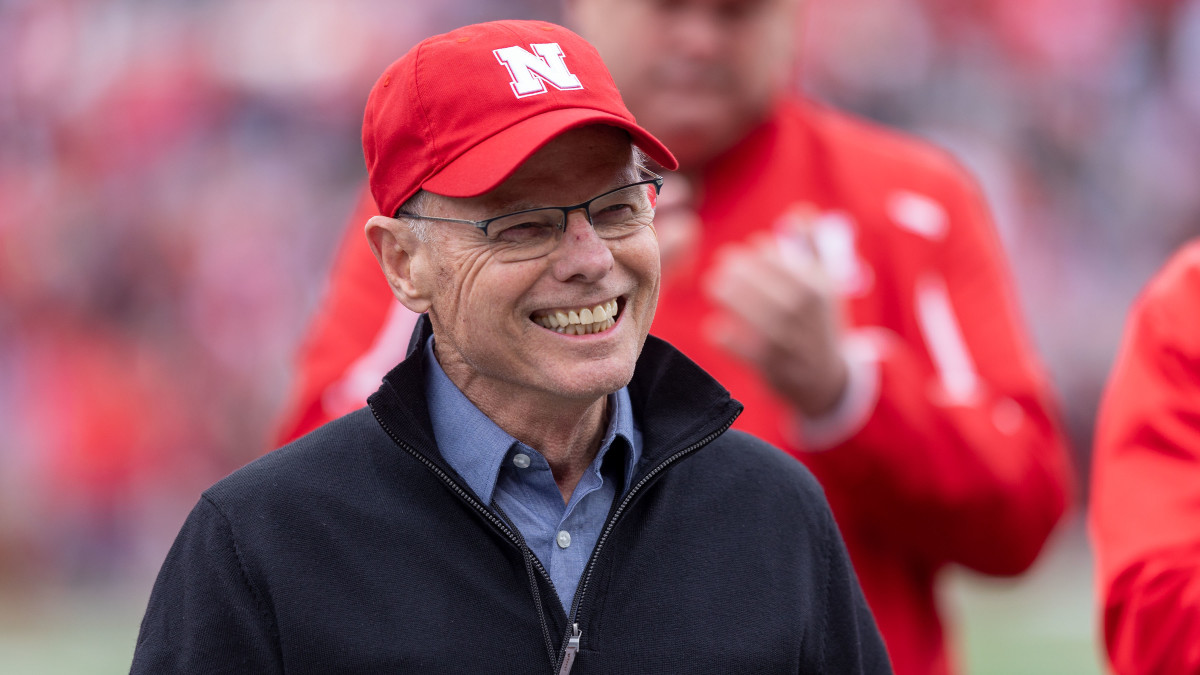 Frank Solich smile 2023 Nebraska football spring game