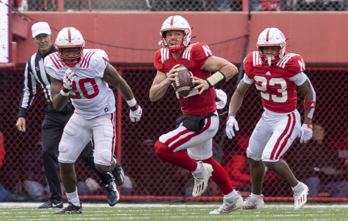 Chubba Purdy quarterback 2 2023 Nebraska football spring game