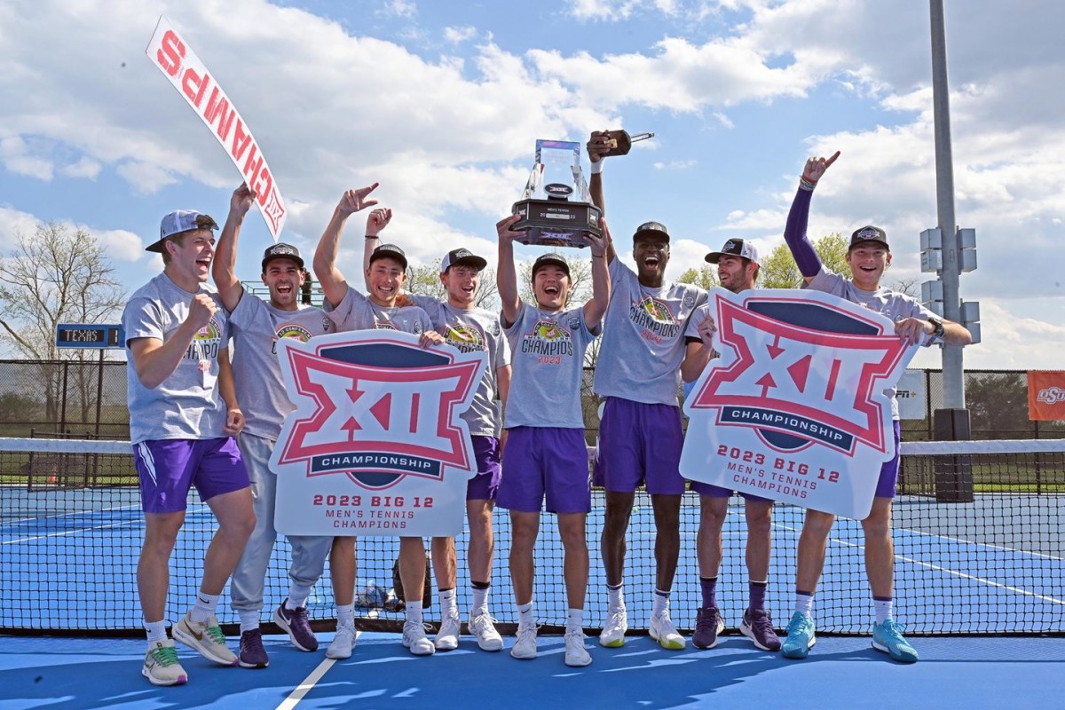 TCU Men's Tennis won the Big 12 Championship on Sunday, April 23, defeating the nation's top team Texas, 4-1