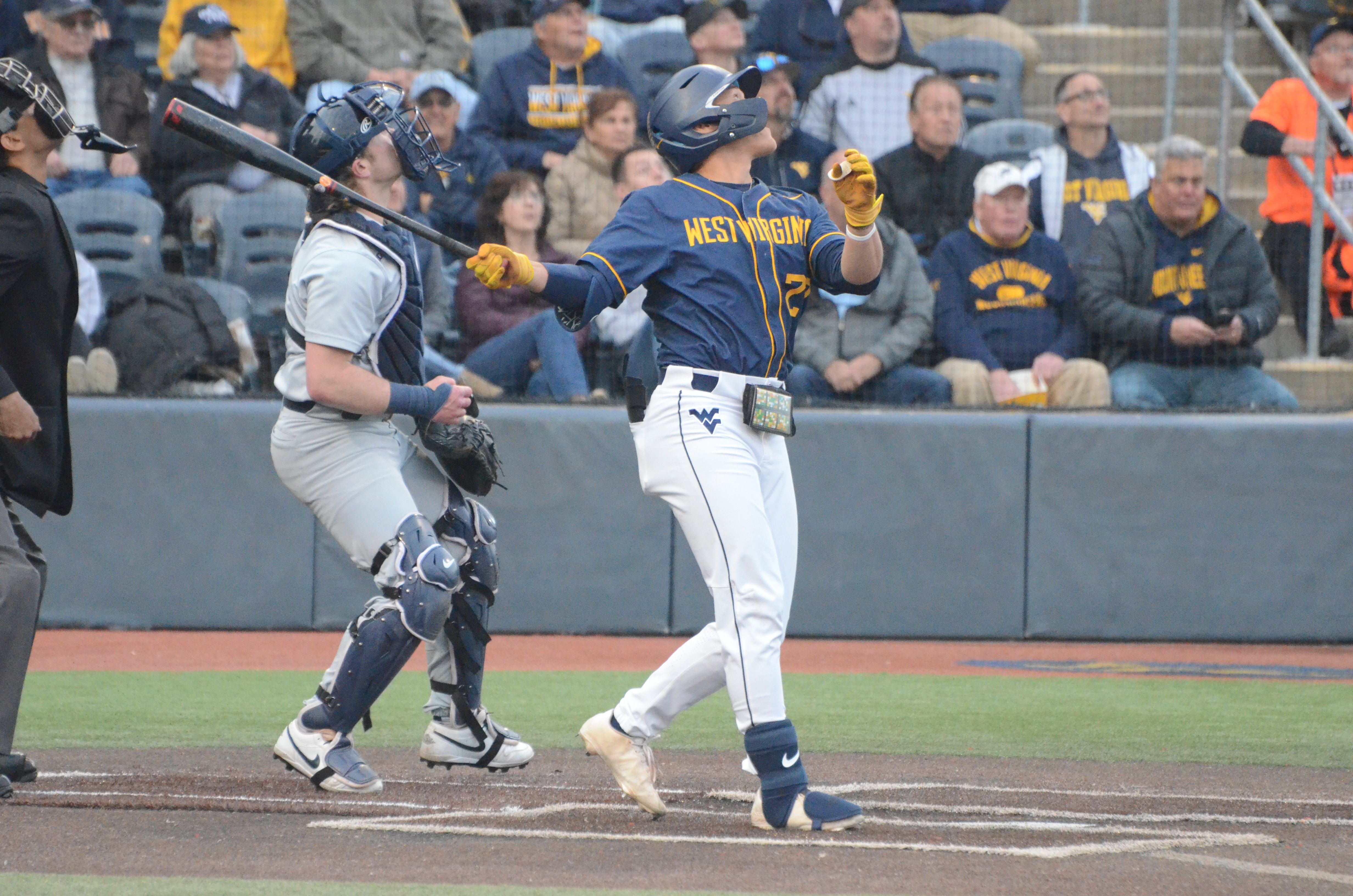 JJ Wetherholt watches grand slam ball fly vs. Penn State