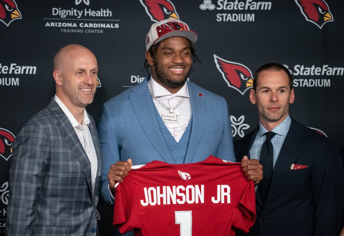 The Cardinals selected Ohio State tackle Paris Johnson Jr. in the first round of the 2023 NFL draft.