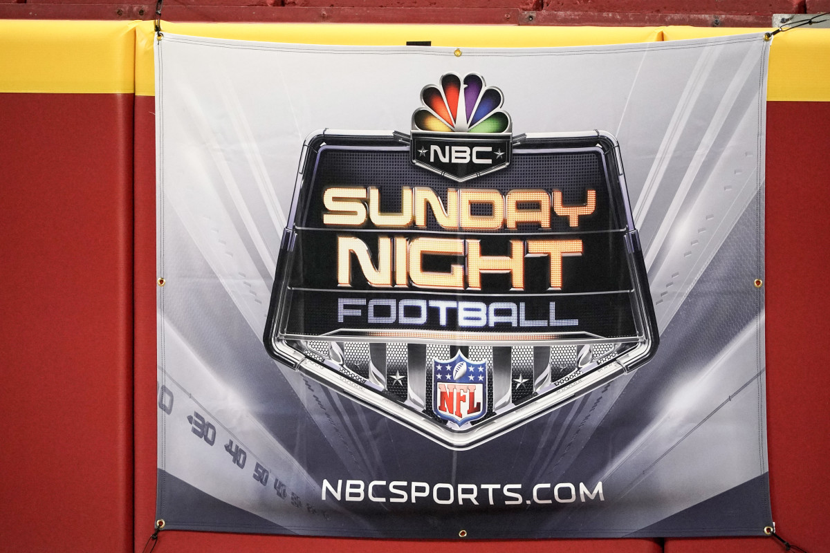 NBC Sunday Night Football banner hangs in Kansas City