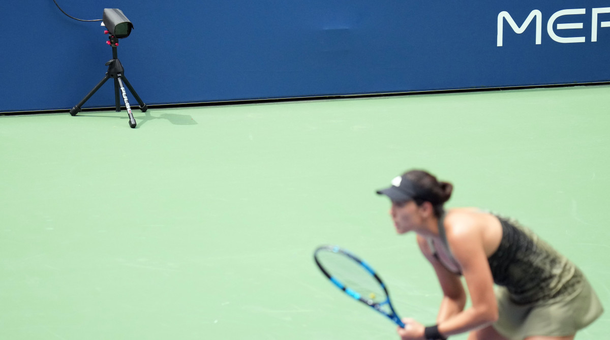 Cameras have replaced line judges at this year's U.S. Open.