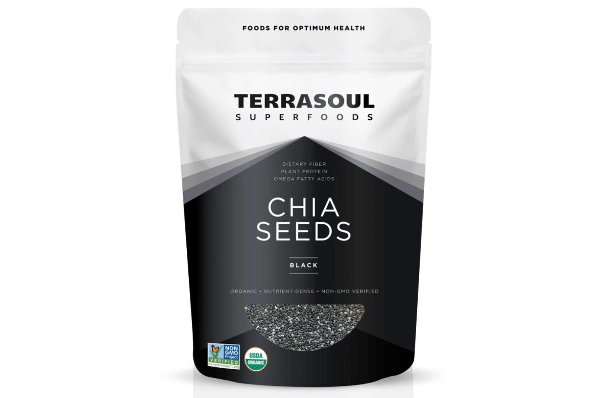 Black Chia Seeds, USDA Certified Organic Premium Grade, Raw Bulk 2 pound