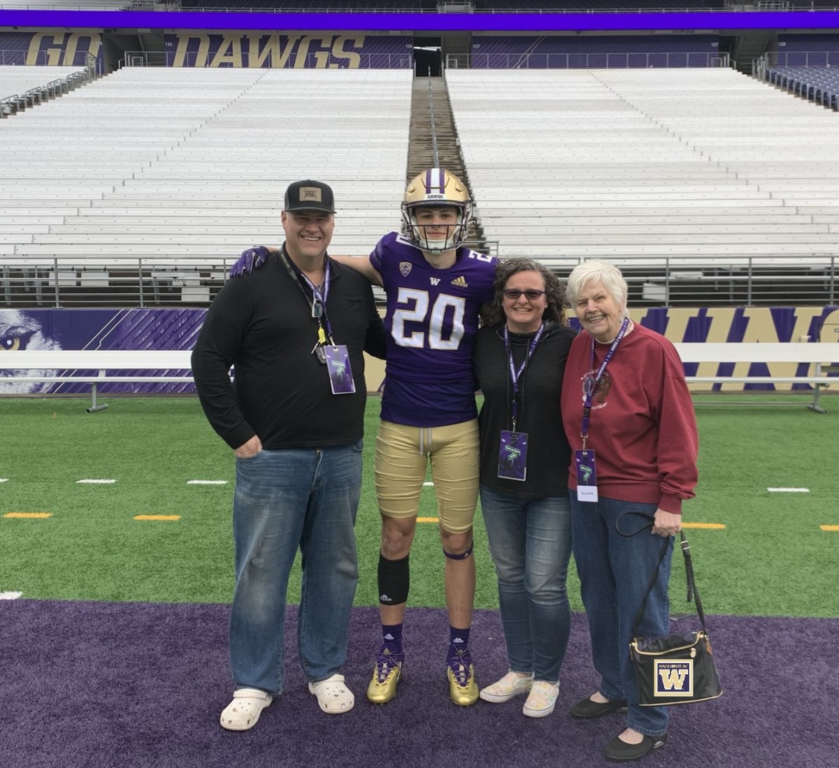 Brock Harris traveled to the UW with his family for a football visit.