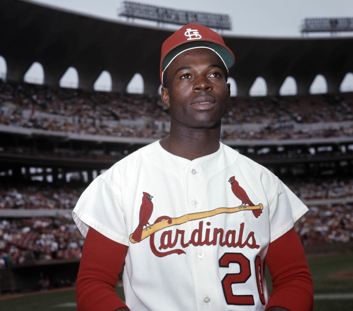 Cardinals outfielder Lou Brock in 1970