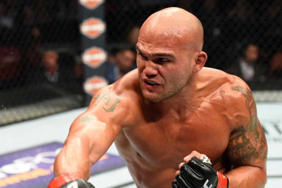 Robbie Lawler throws a punch during a UFC fight