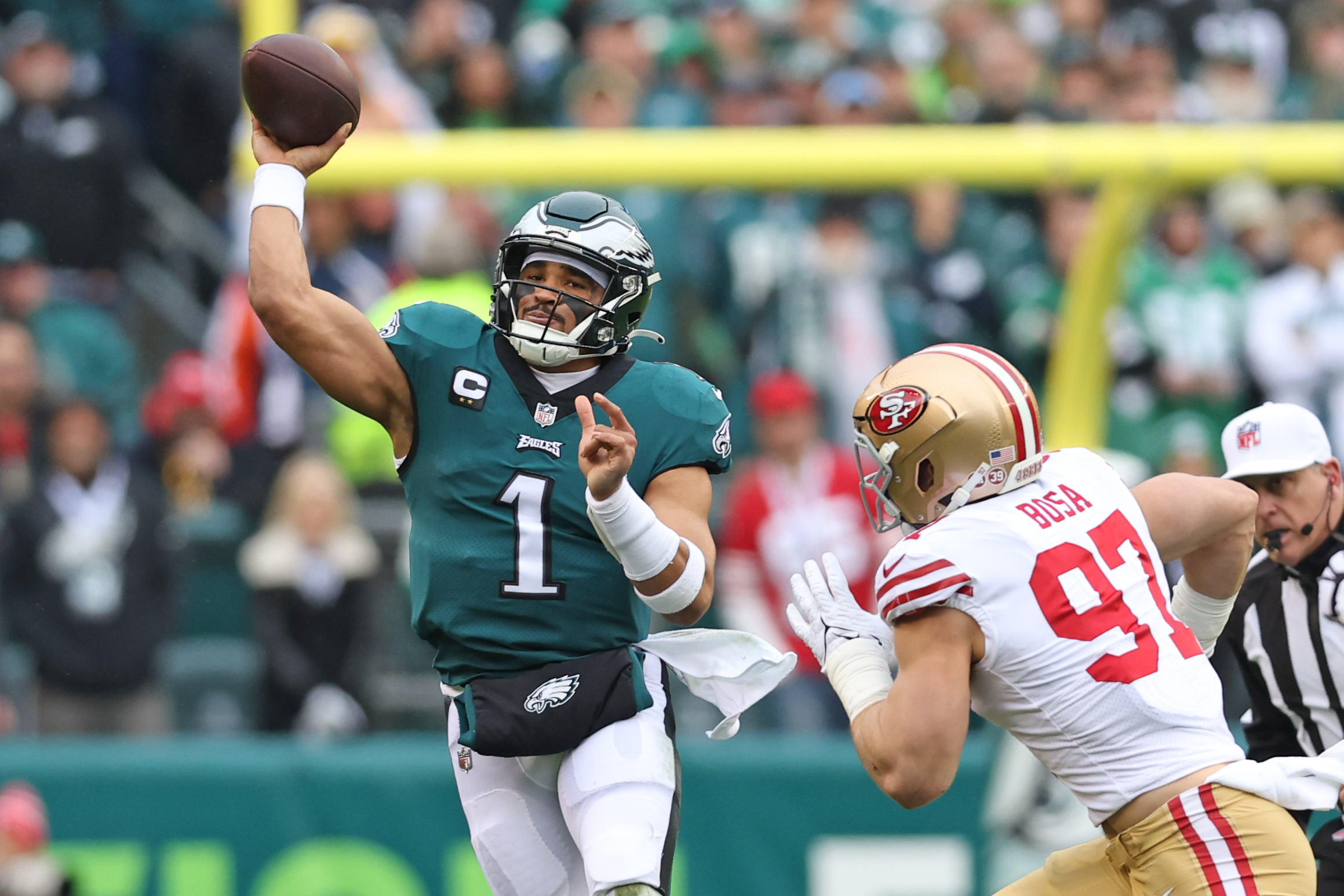 Jalen Hurts and the Philadelphia Eagles are looking to prove that winning the NFC over the San Francisco 49ers last season had nothing to do with injury luck.
