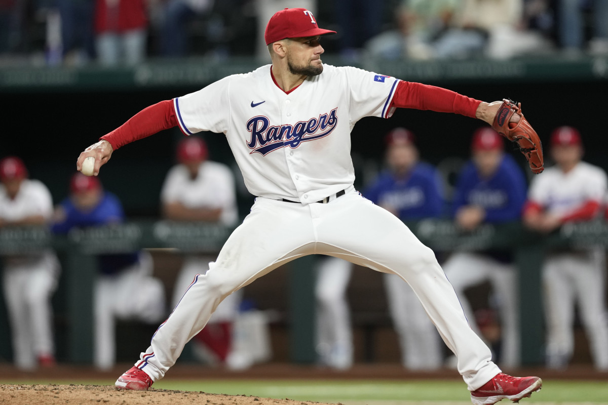 Texas Rangers starting pitcher Nathan Eovaldi
