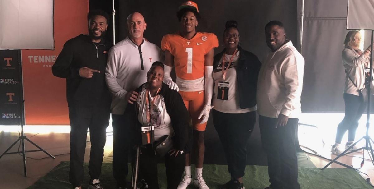 2025 4-star CB Jontae Gilbert during an unofficial visit to Tennessee. (Photo courtesy of Jontae Gilbert)