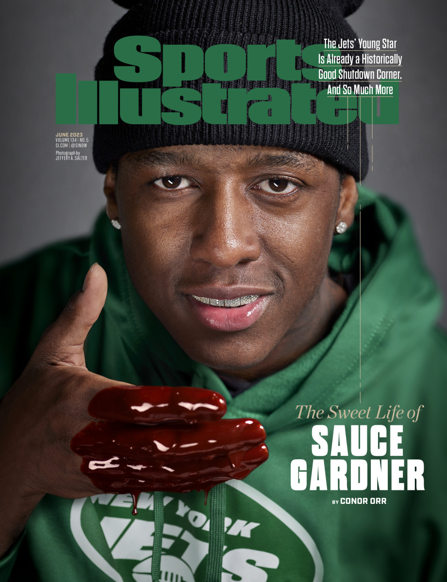 Sauce Gardner on the cover of the June 2023 issue of Sports Illustrated.