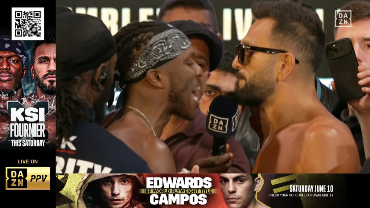 VIDEO KSI and Joe Fournier Get Physical During Misfits Boxing 007 Weigh-ins