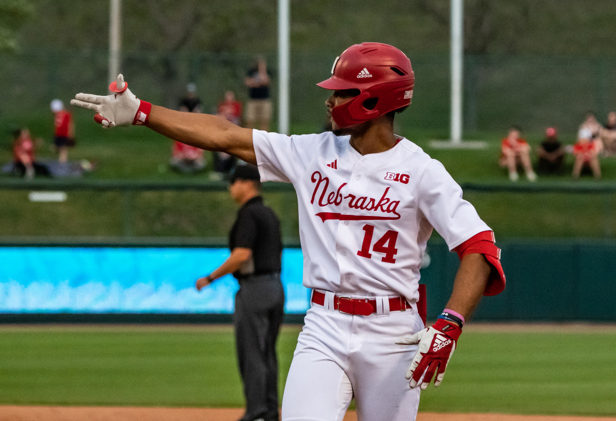 19-Brice Matthews Nebraska Baseball vs Penn State G1 2023