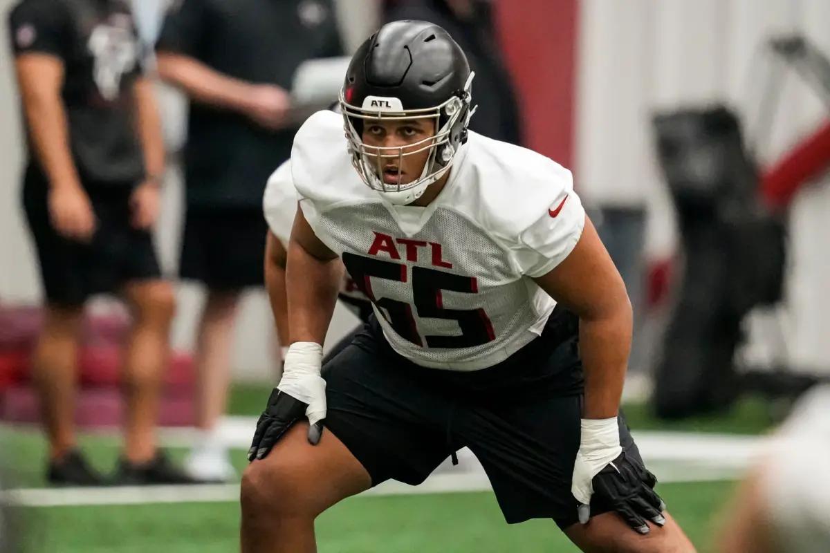 The improvement of rookie Matthew Bergeron since moving to the inside of the Atlanta Falcons offensive line has earned the praise of head coach Arthur Smith.