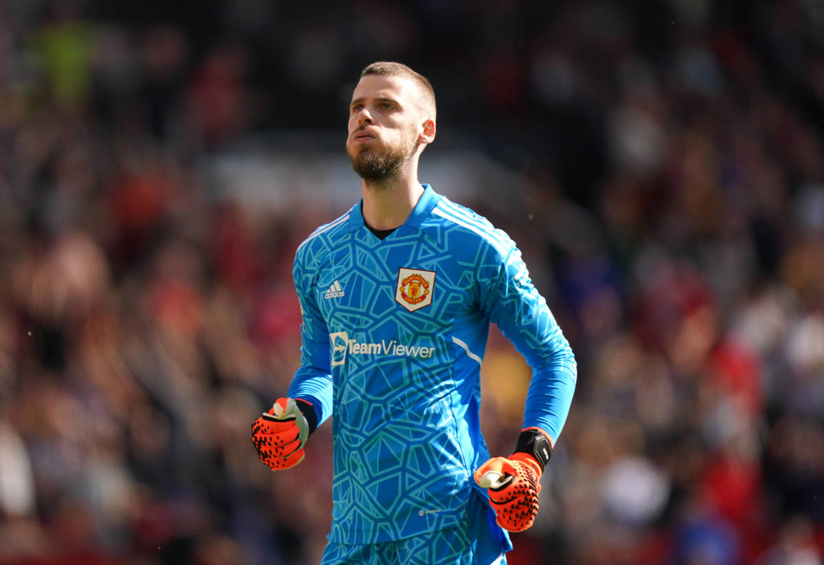 David de Gea pictured during Manchester United's 2-0 win over Wolves in May 2023