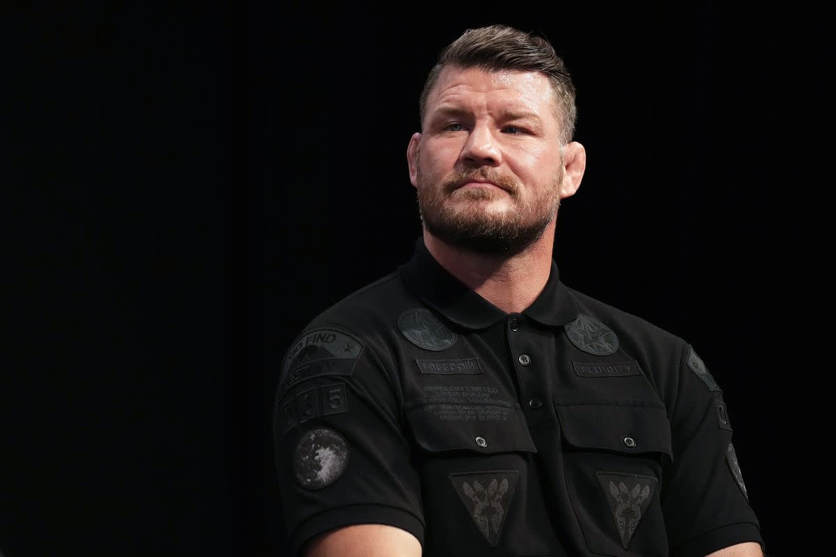 Michael Bisping looks at the crowd during a UFC press conference.