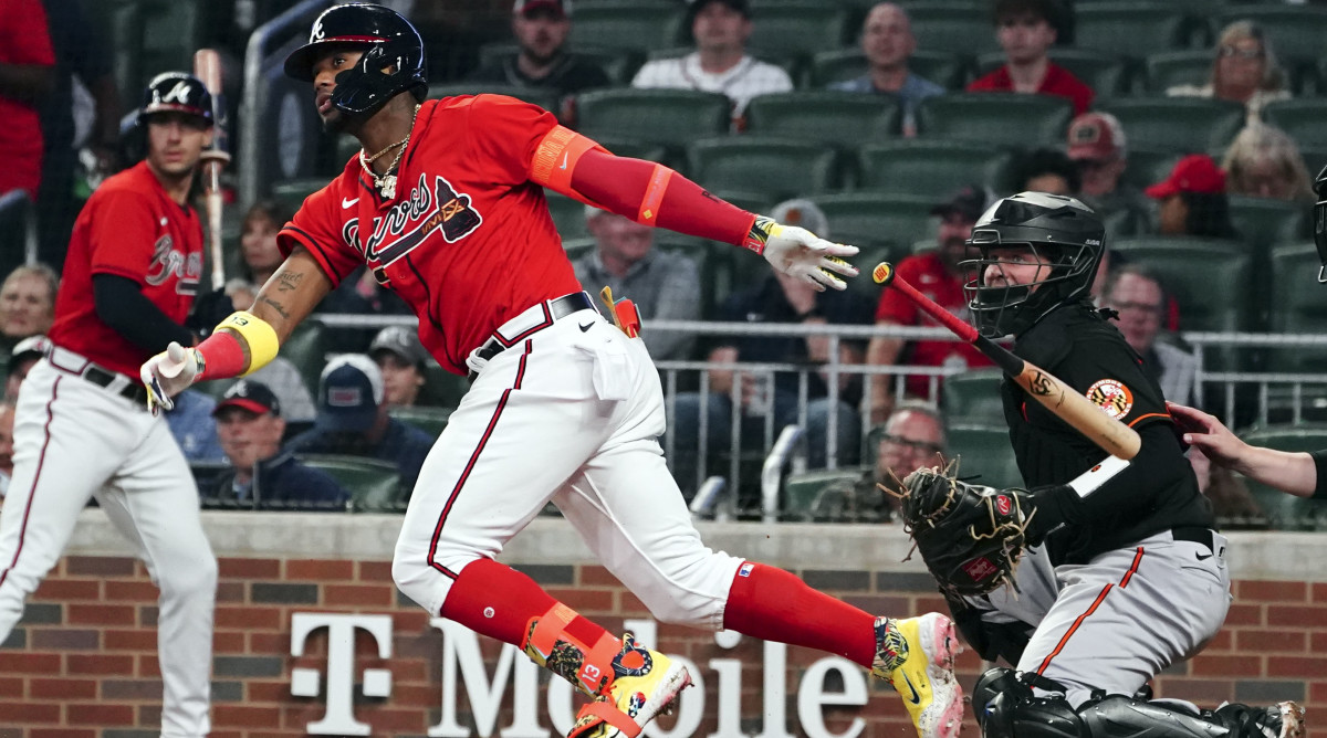 Ronald Acuña Jr. hitting