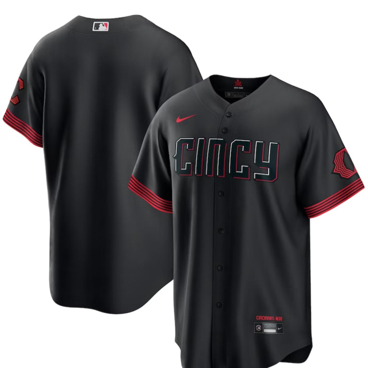 Men's Cincinnati Reds Nike Black 2023 City Connect Replica Jersey - $139.99