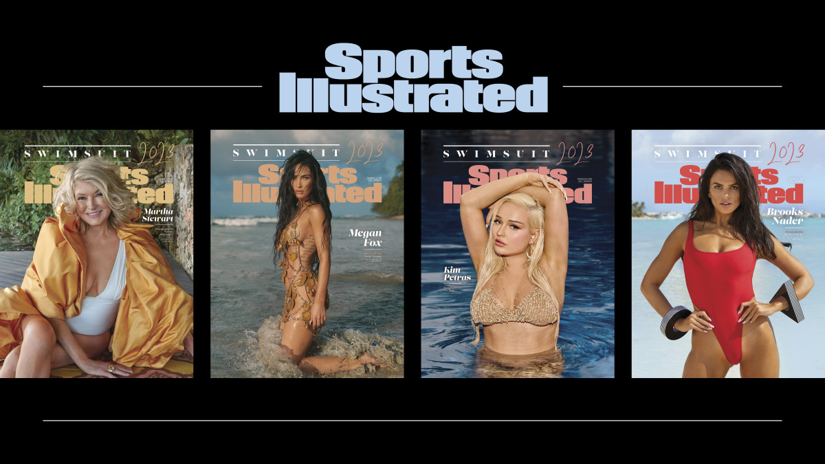 The four SI Swimsuit cover models for 2023 are Martha Stewart, Megan Fox, Kim Petras and Brooks Nader.