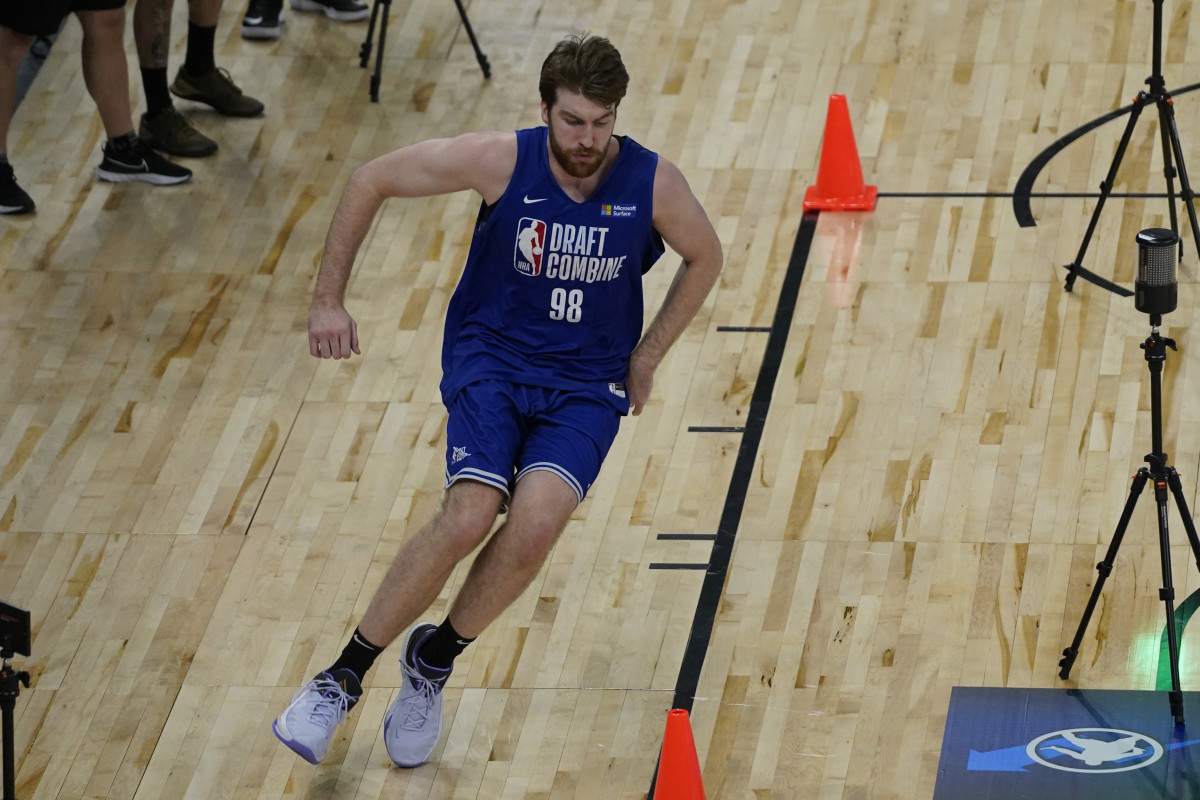 Gonzaga's Drew Timme at the 2023 NBA Draft Combine at Wintrust Arena (Chicago, IL). 