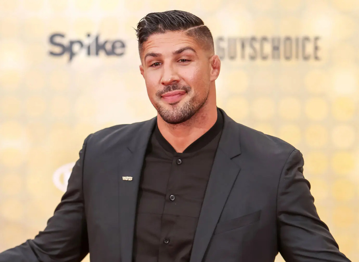 Brendan Schaub poses for the cameras on the red carpet.