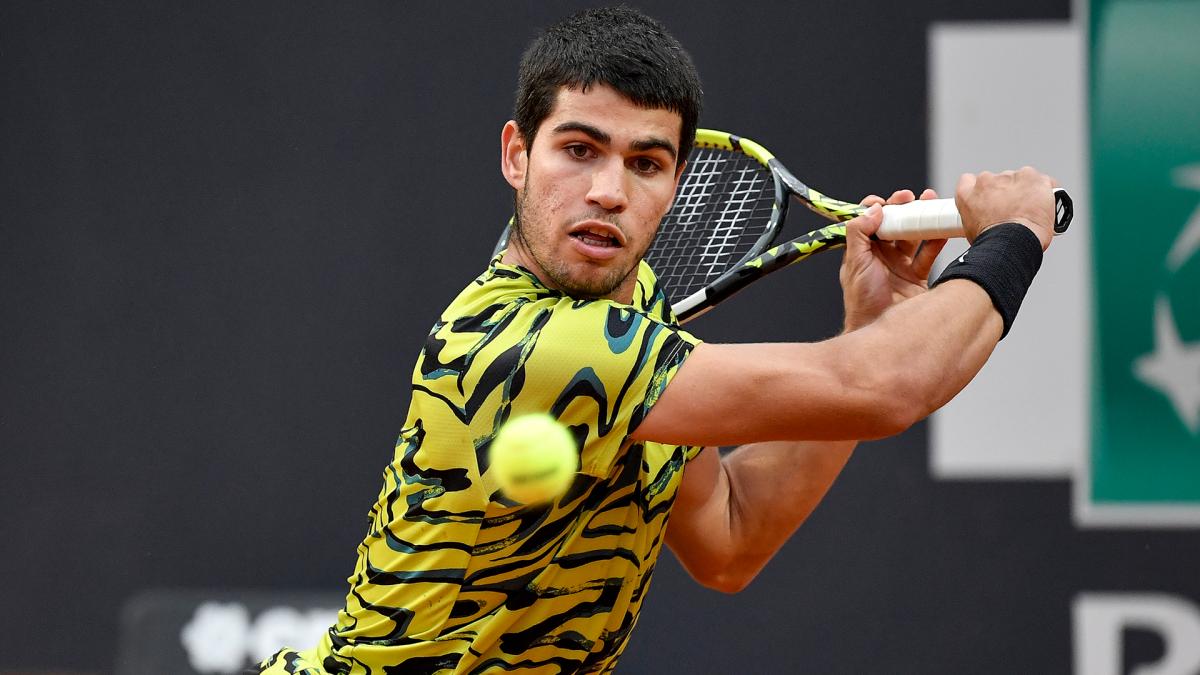 Carlos Alcaraz at the Italian Open in Rome