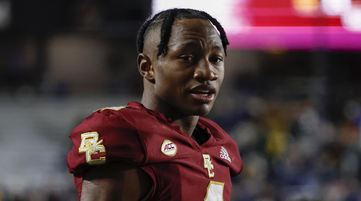 Boston College wide receiver Zay Flowers, a first-round draft pick of the Baltimore Ravens