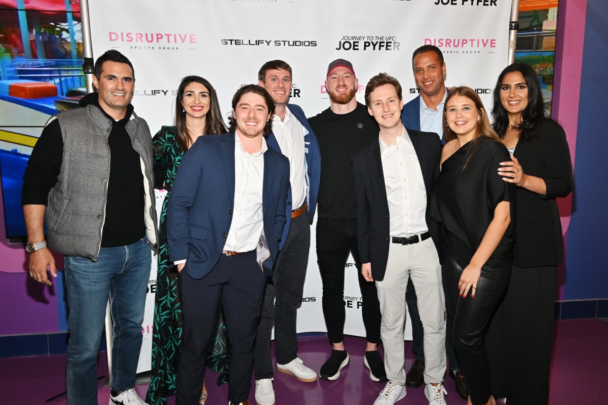 Alex Davis, Joe Pyfer, Thomas Blake, and the Disruptive Sports Group Team Attend Journey to the UFC Premiere Screening on Thursday, May 4th, 2023 at Dream Live in East Rutherford, New Jersey