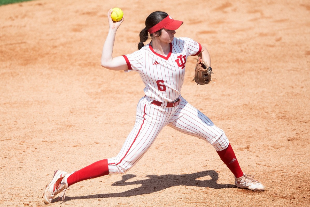 Indiana shortstop Brooke Benson gets a lot of praise for her defensive work, but she also had four hits during the Knoxville Regional this weekend. (IU Athletics)