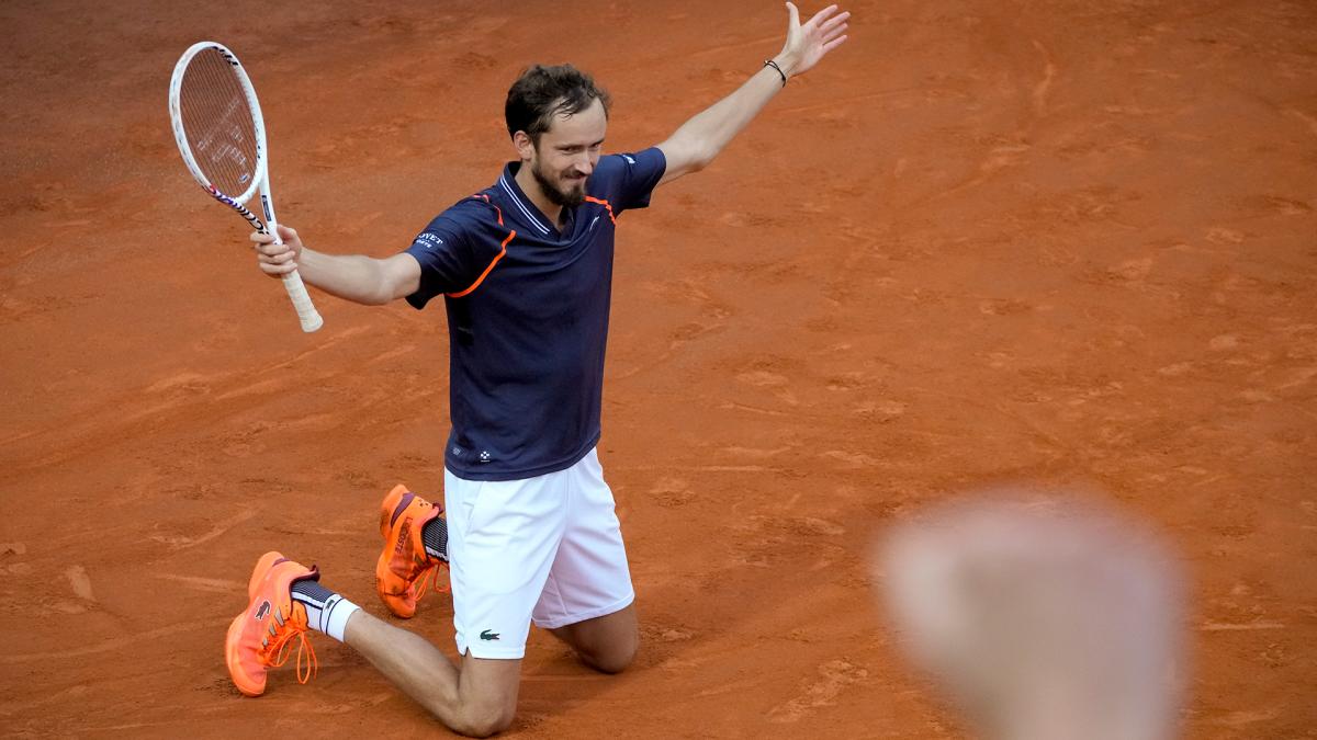 Daniil Medvedev, celebration, victory, Italian Open
