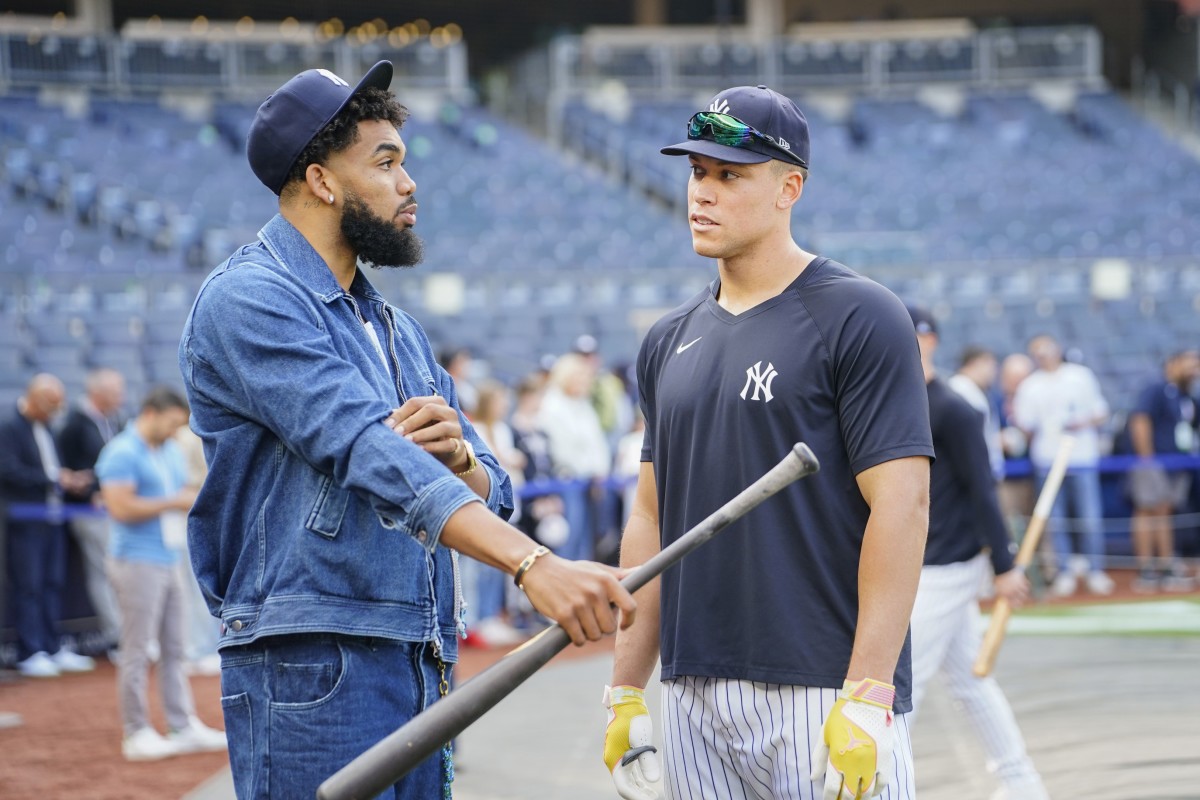 NBA Star Hanging Out with New York Yankees' Star Aaron Judge at Game on