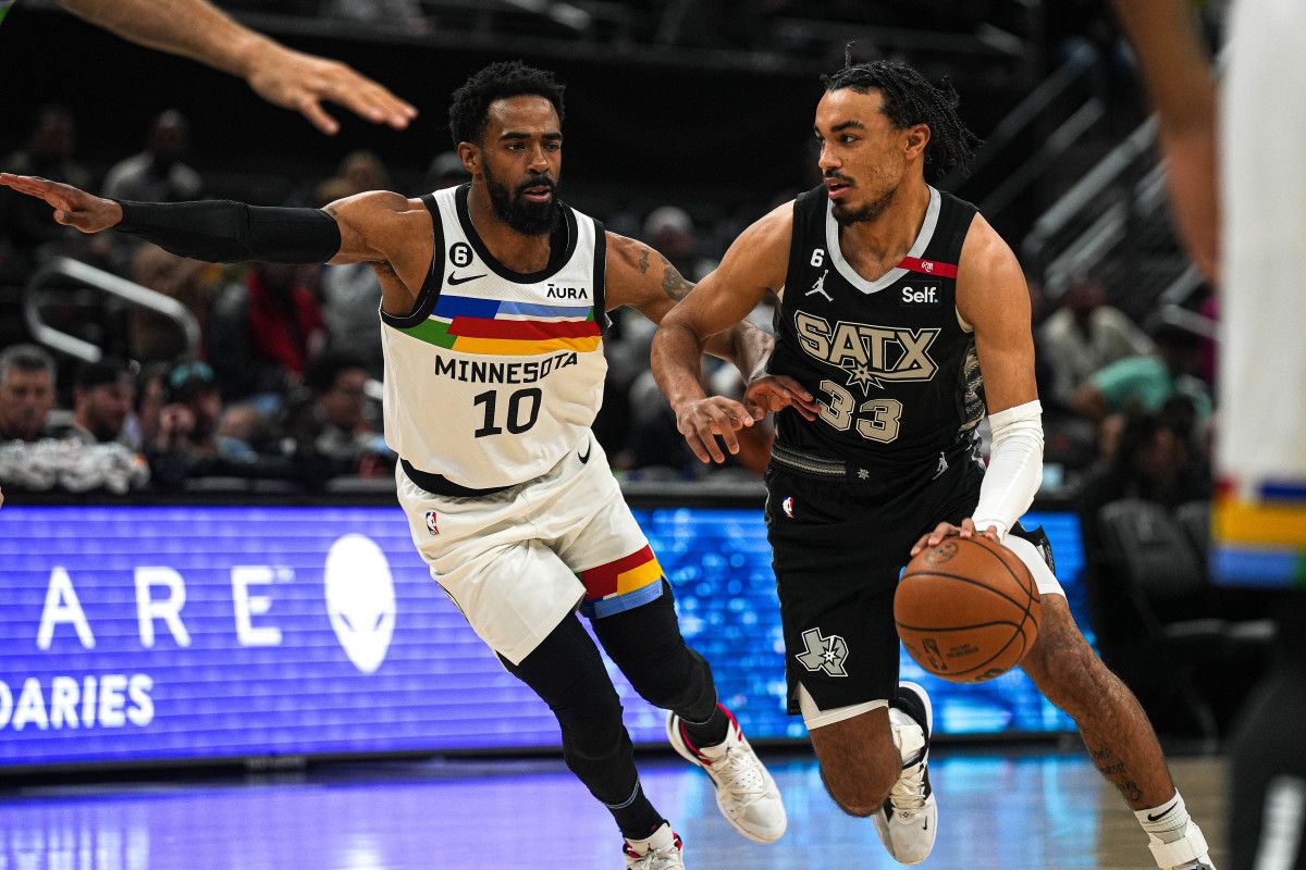 Mike Conley Tre Jones Timberwolves